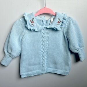 Janie and Jack baby pointelle sweater matching set